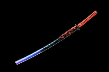 The Goafindo Handmade Katana Clay Tempered T10 Steel Unokubi-Zukuri